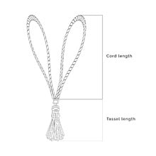 Large Classic Jute Tassel Curtain Tieback